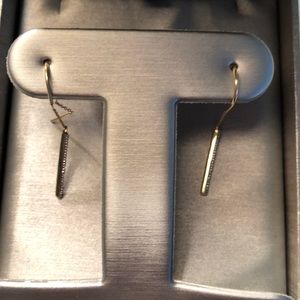 10 karat yellow gold dangle chain earrings